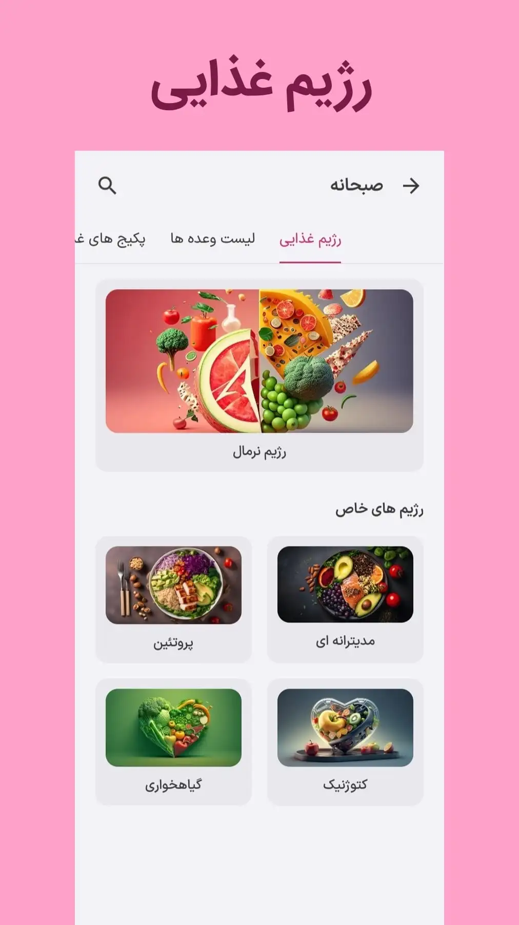 رژیم غذایی کاهش وزن